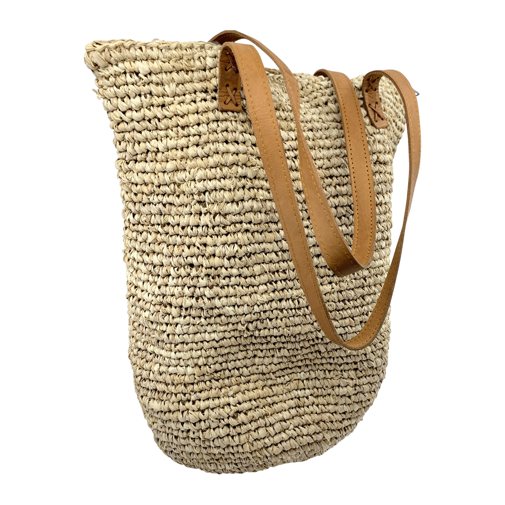 Oversized Seagrass Beach Tote Bag
