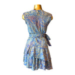 Load image into Gallery viewer, Annalise Batik Wrap Ruffle Mini Dress
